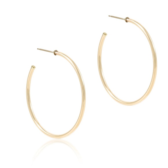enewton Jewelry - Enewton Round Gold Post Hoop - 2mm, 1.75"